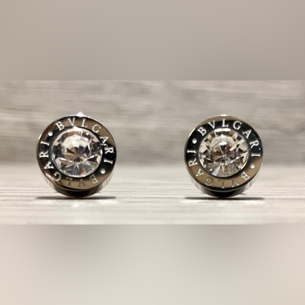 Designer Inspired Stainless Steel Cubic Zirconia Fashion Earrings